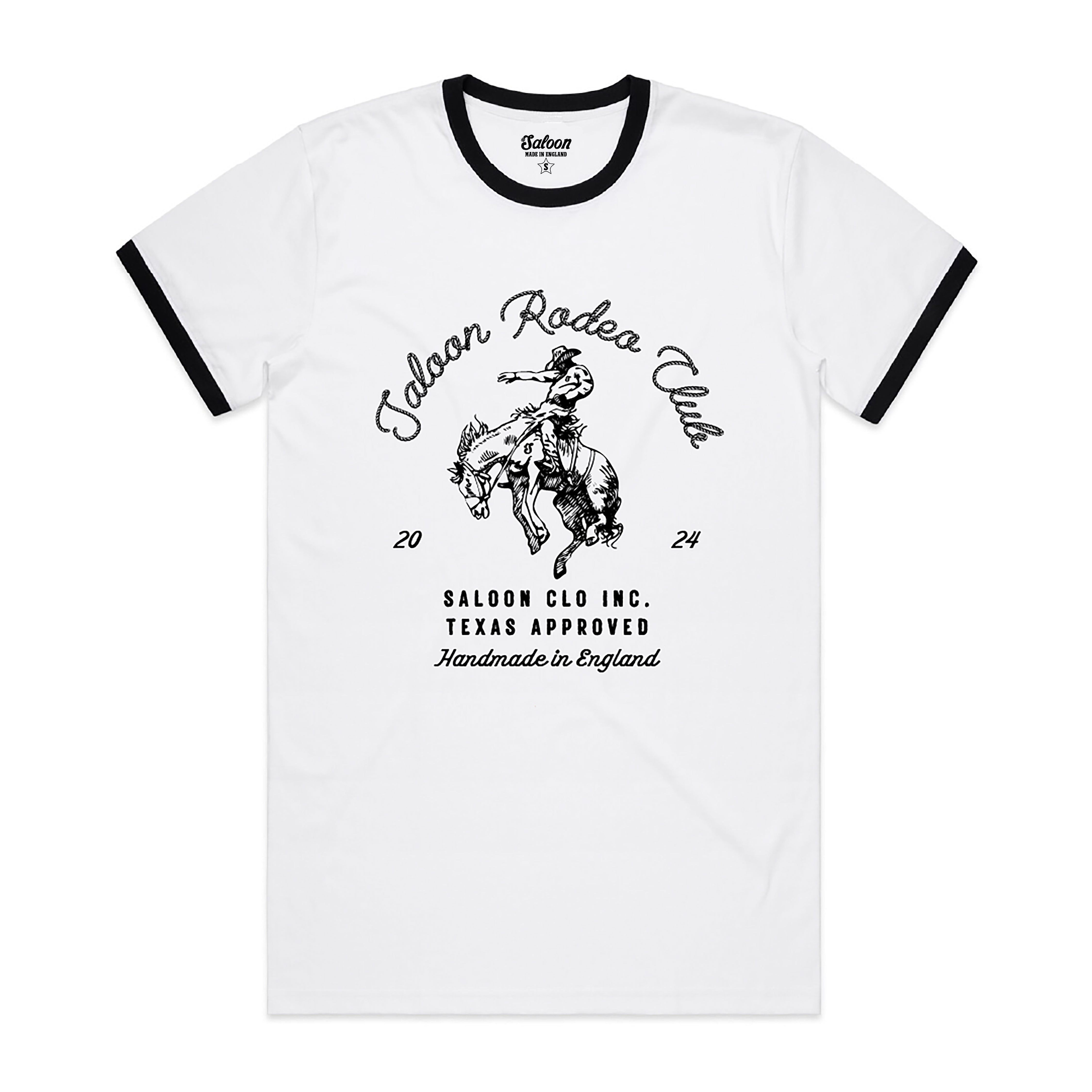 Saloon Rodeo Club - Ringer Tee (W/B)