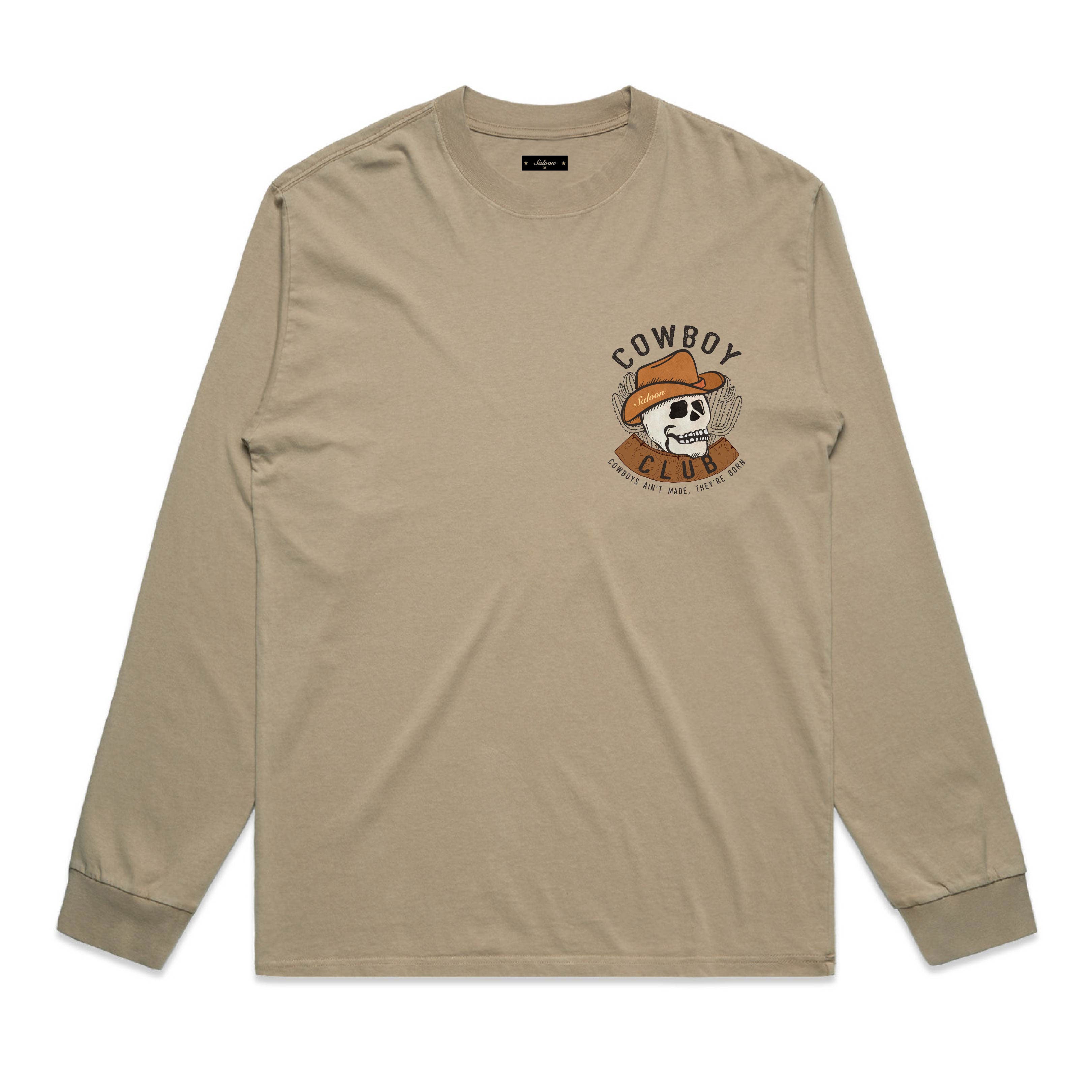 Cowboy Club Skull - Long Sleeve Tee