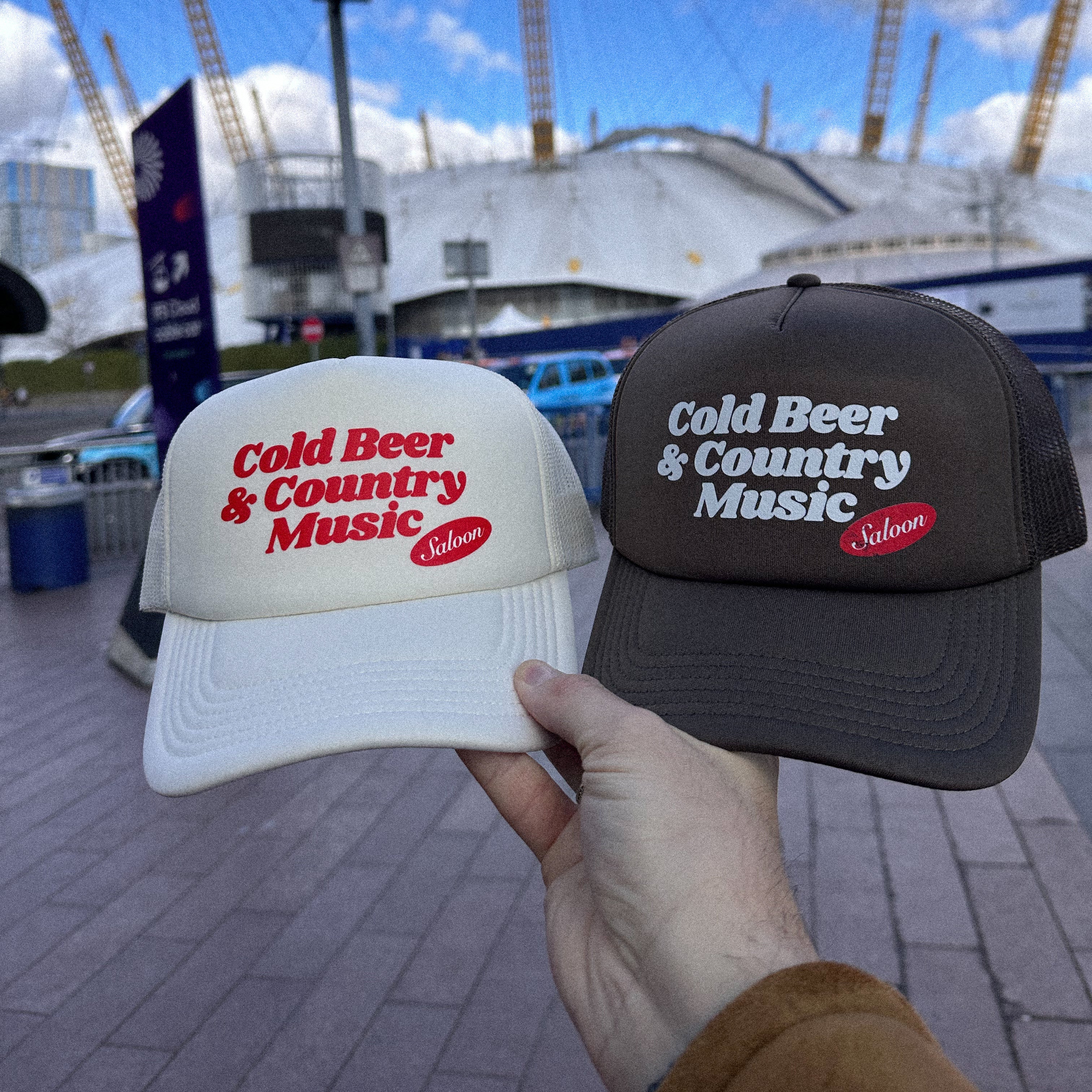 COLD BEER & COUNTRY MUSIC - BROWN TRUCKER