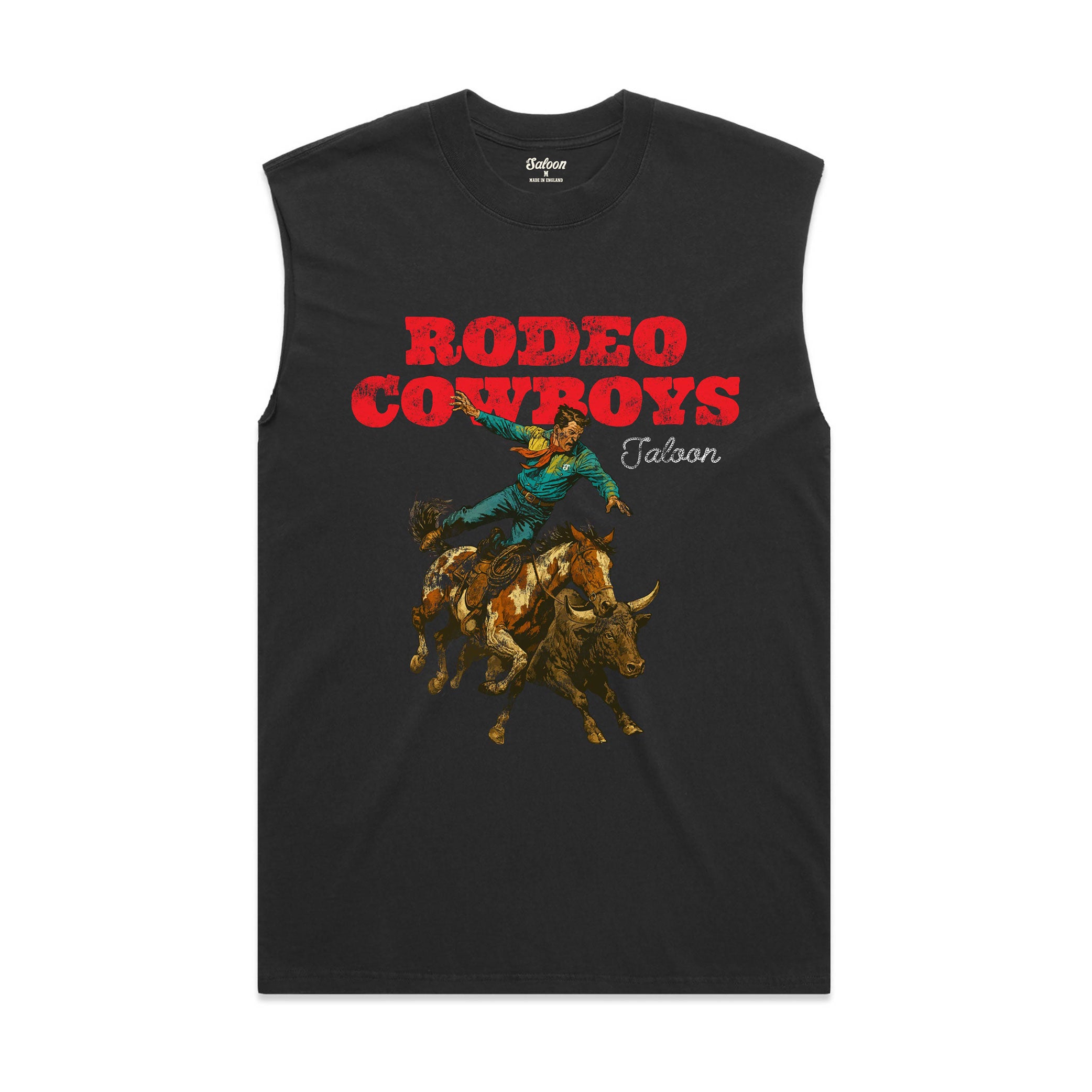 RODEO COWBOYS - MENS HEAVY FADED TANK
