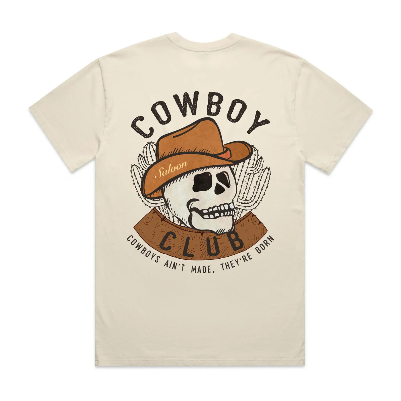 COWBOY CLUB SKULL - HEAVY TEE (SALE)