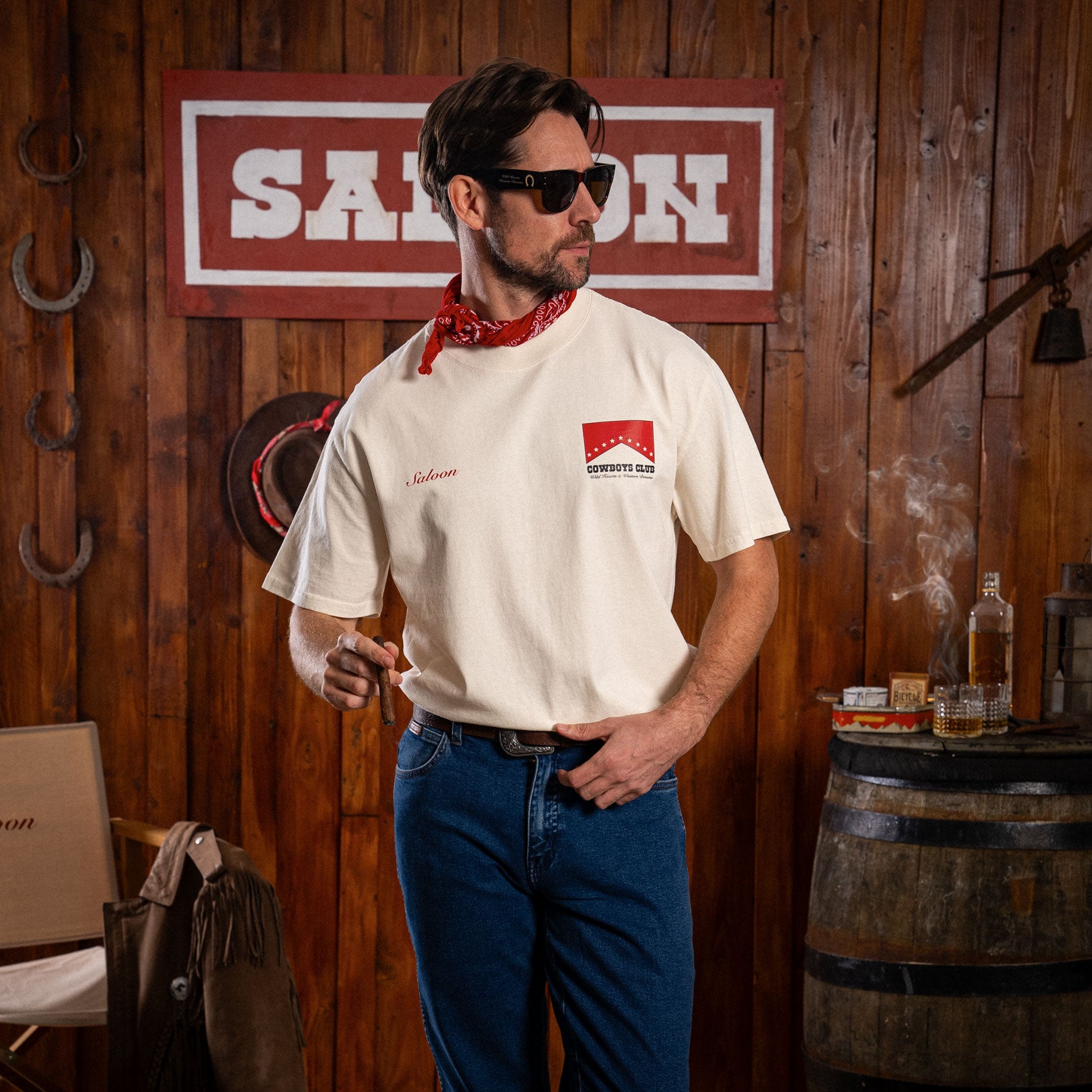 COWBOYS CLUB - HEAVY FADED TEE (SALE)