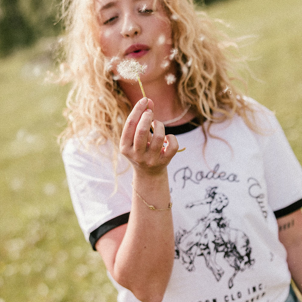 Saloon Rodeo Club - Ringer Tee (W/B)