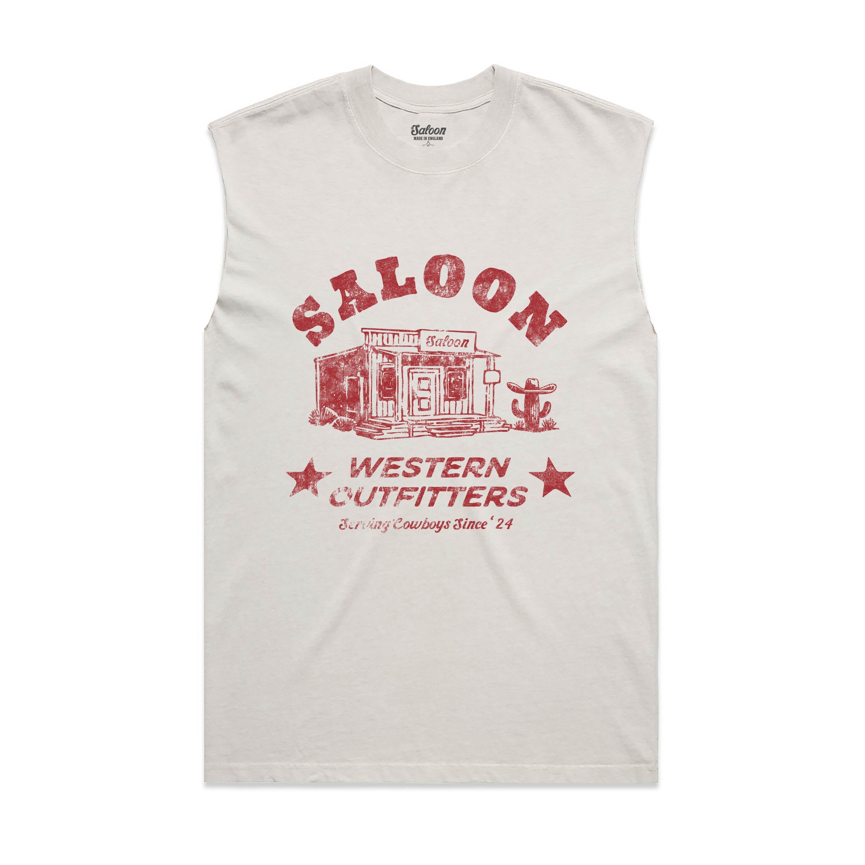 SALOON WESTERN OUTFITTERS - MENS HEAVY FADED TANK