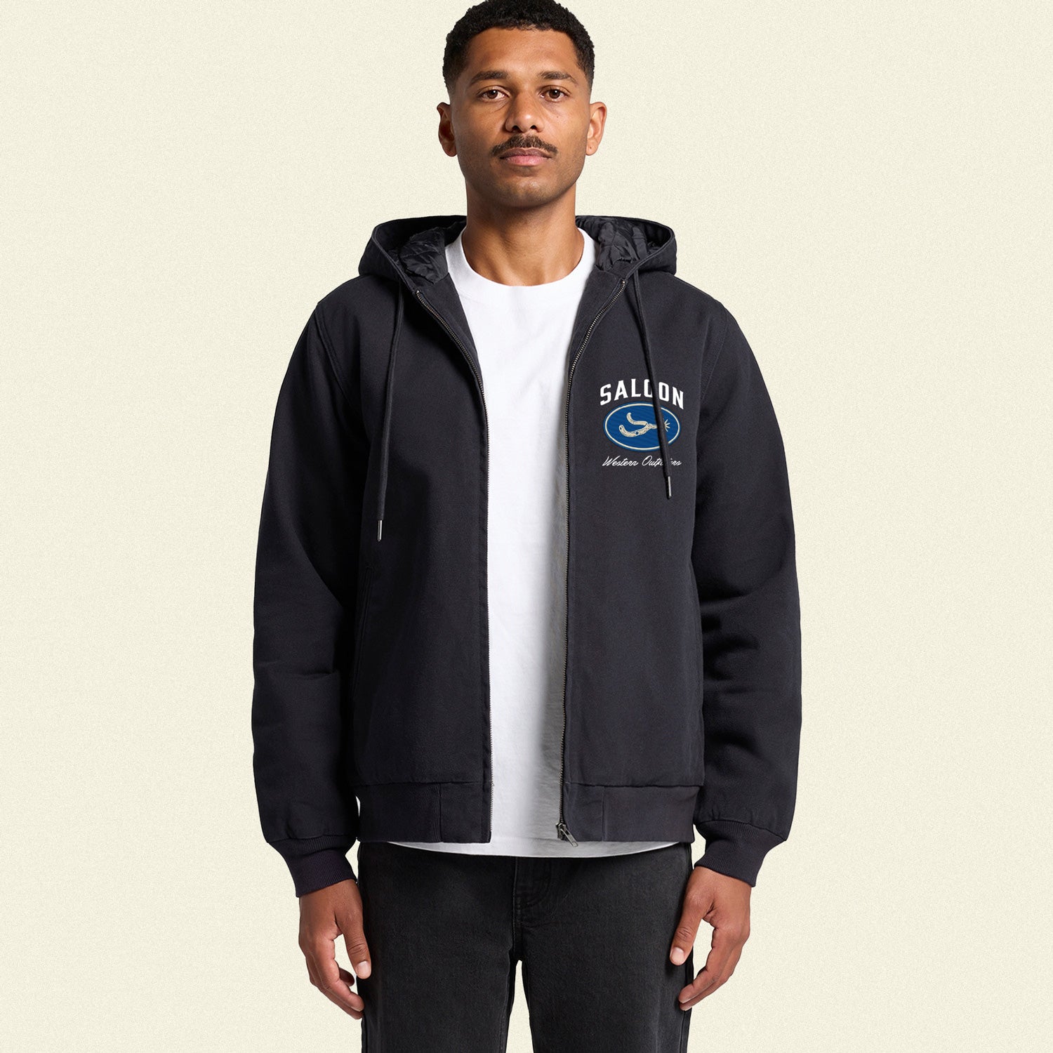 Spurline Canvas Hood Bomber