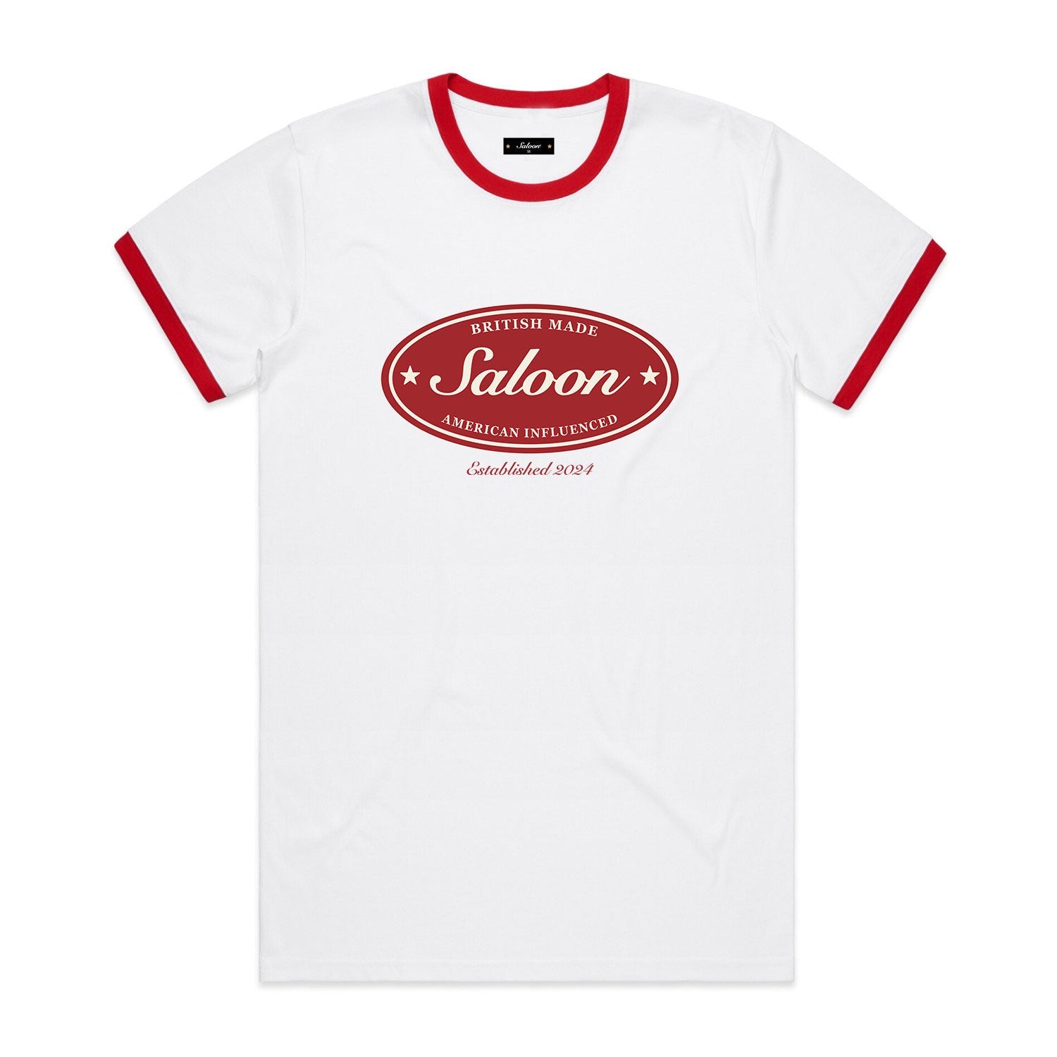 Saloon Logo Ringer Tee (Red)