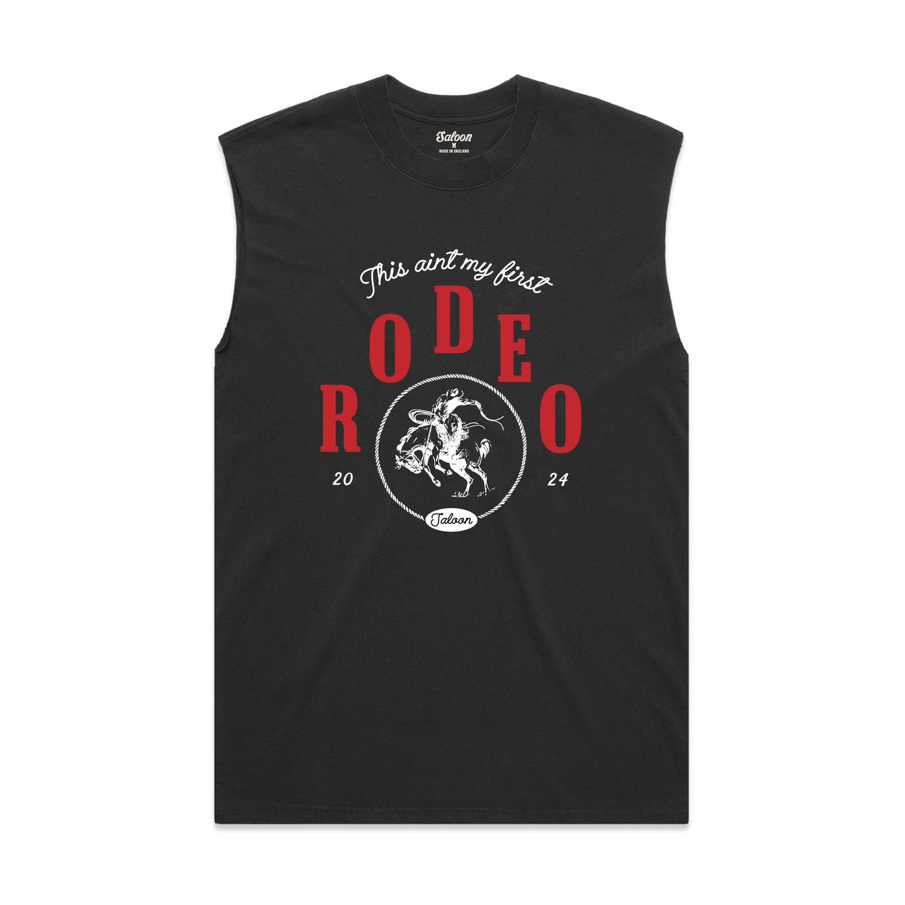AINT MY FIRST RODEO - MENS HEAVY FADED TANK