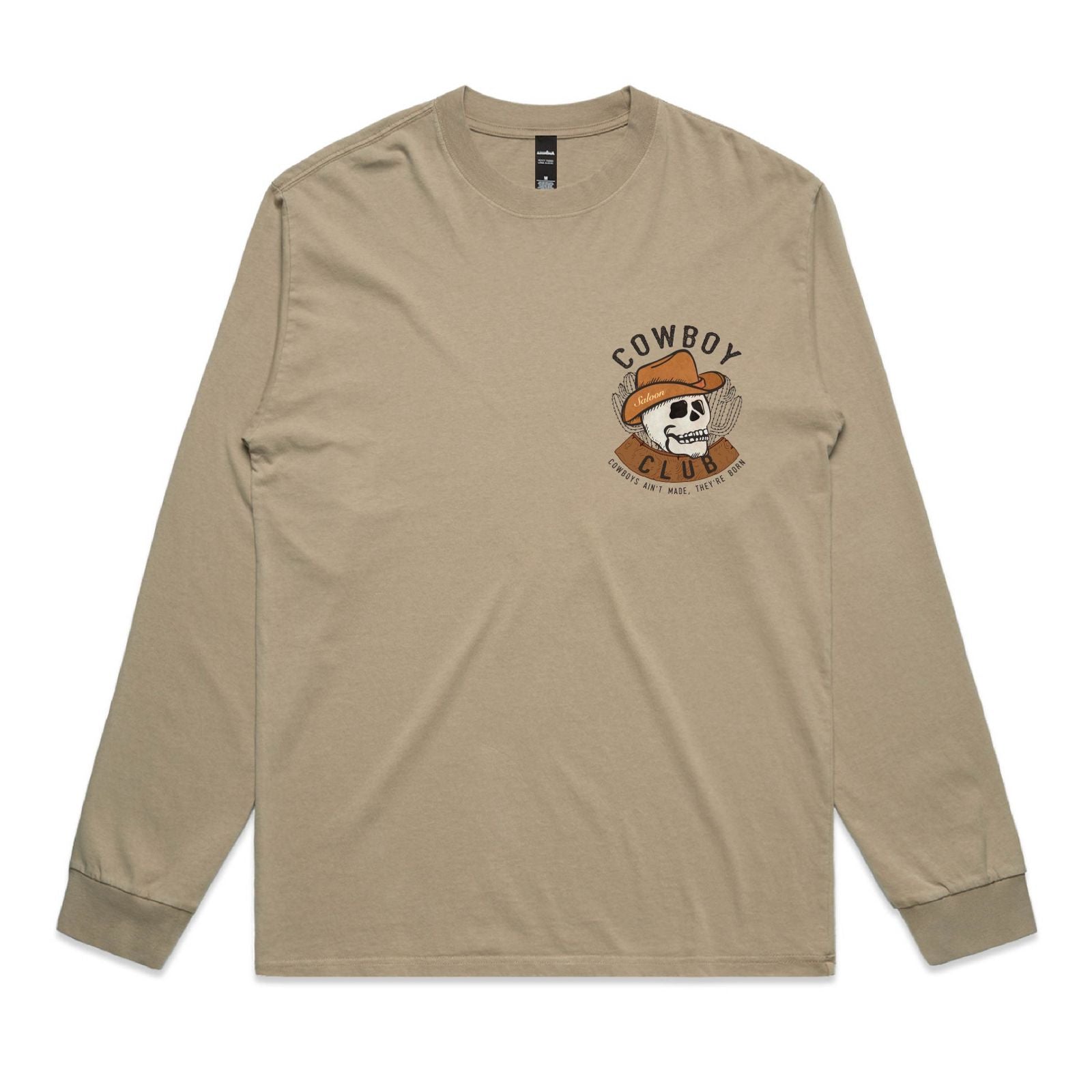COWBOY CLUB SKULL - L/S HEAVY TEE