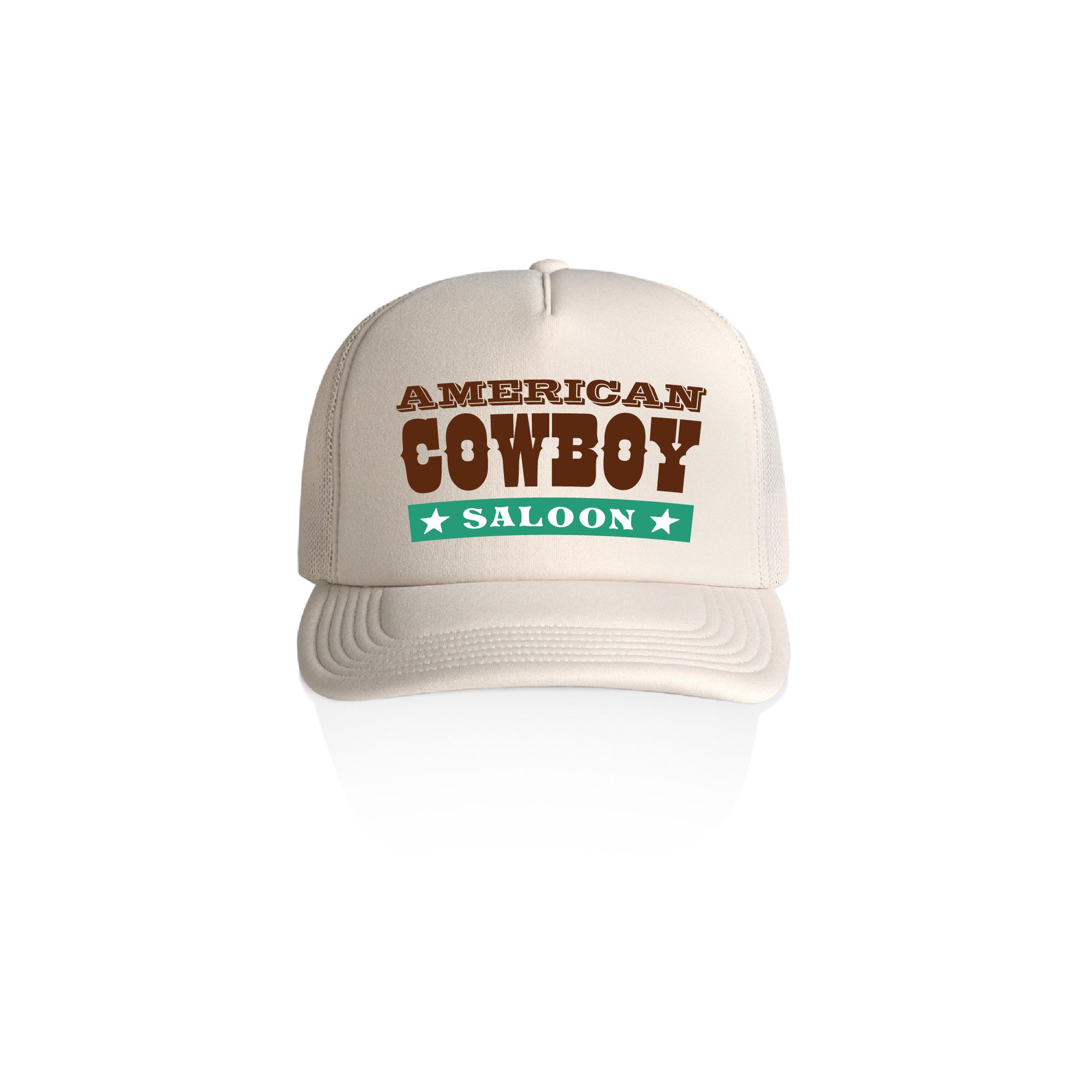 AMERICAN COWBOY TRUCKER HAT - Ecru