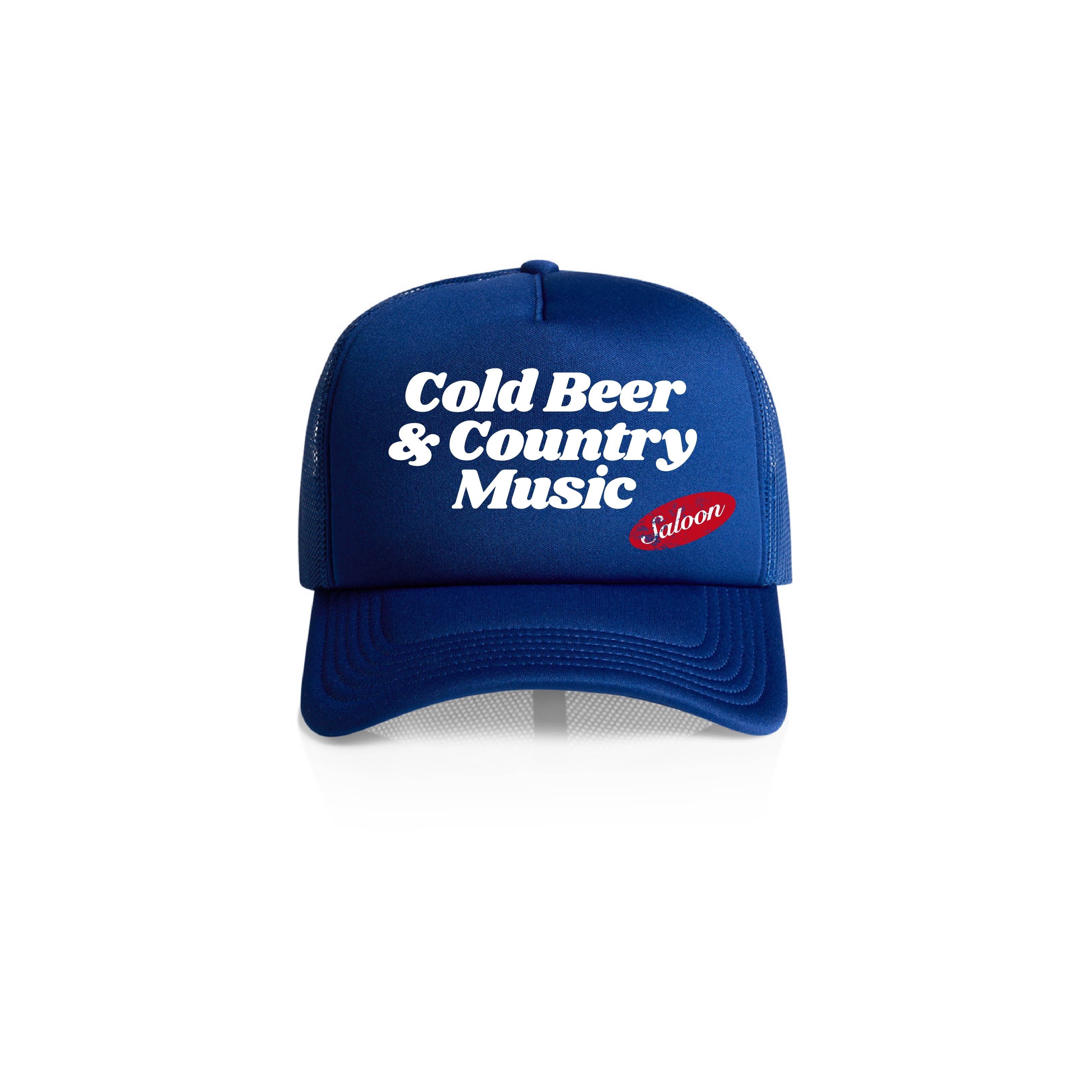 Cold Beer & Country Music - Blue Trucker