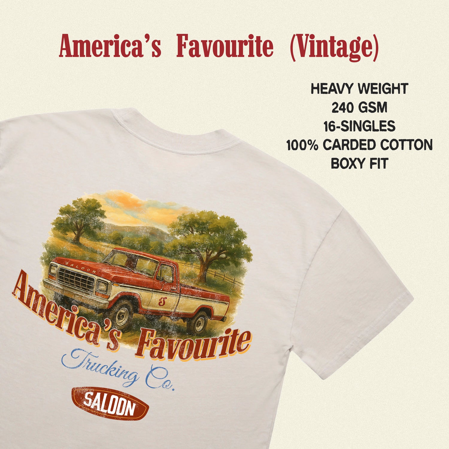 AMERICA'S FAVOURITE - VINTAGE HEAVY TEE
