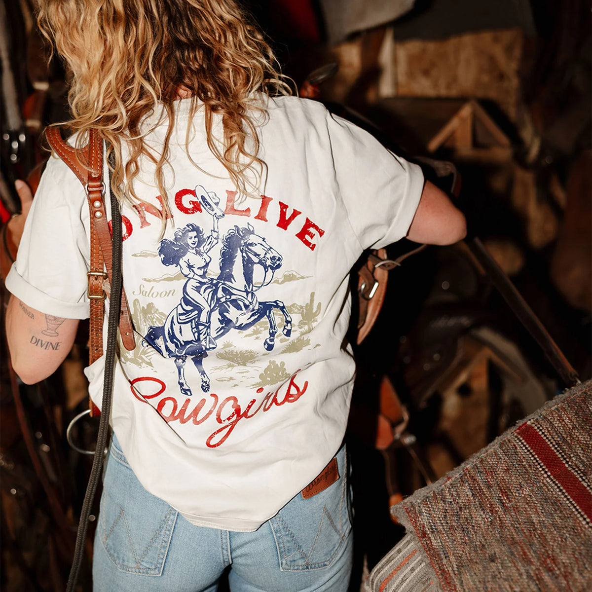 Long Live Cowgirls - Wo's Heavy Faded Tee [Archive Sale]