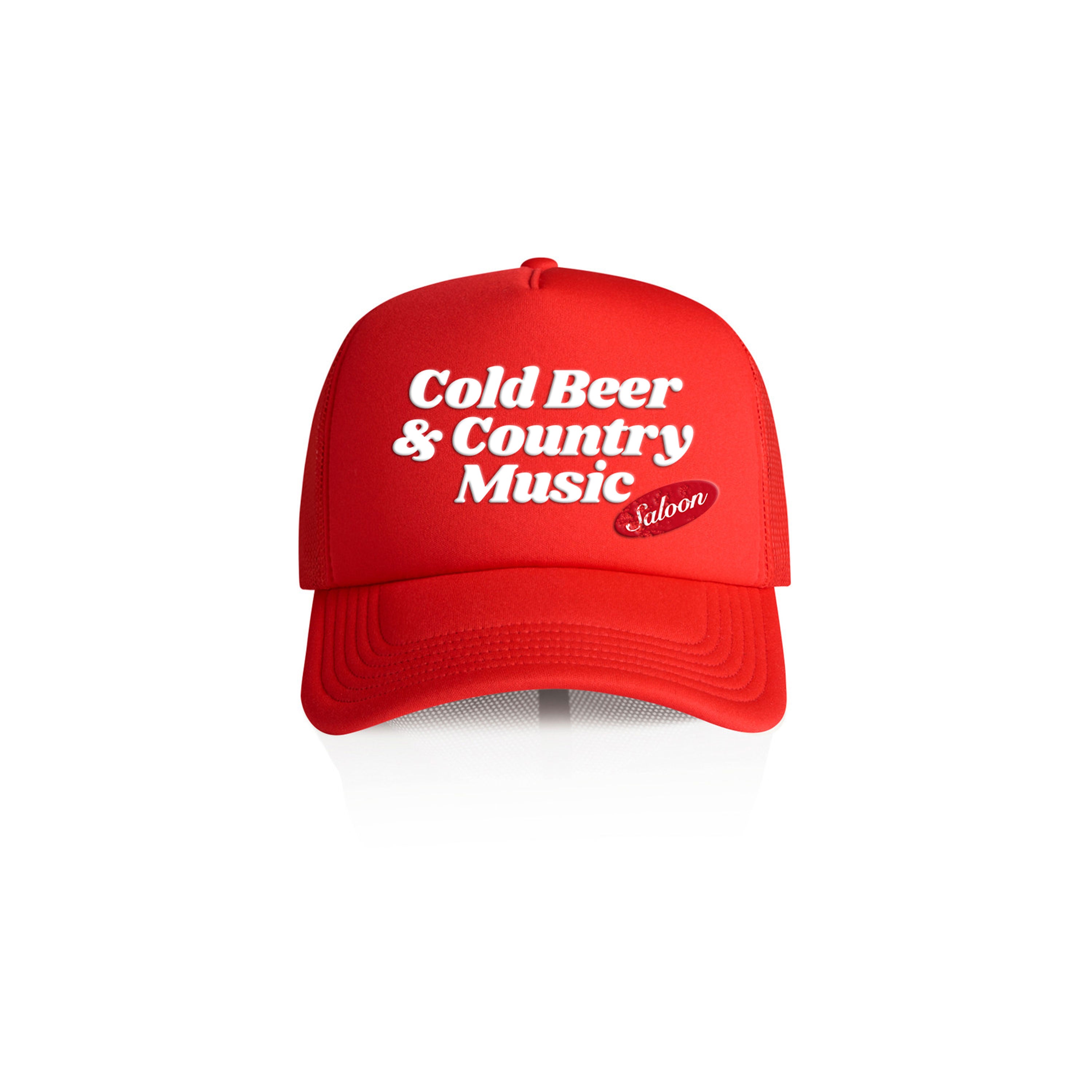 Cold Beer & Country Music - Red Trucker