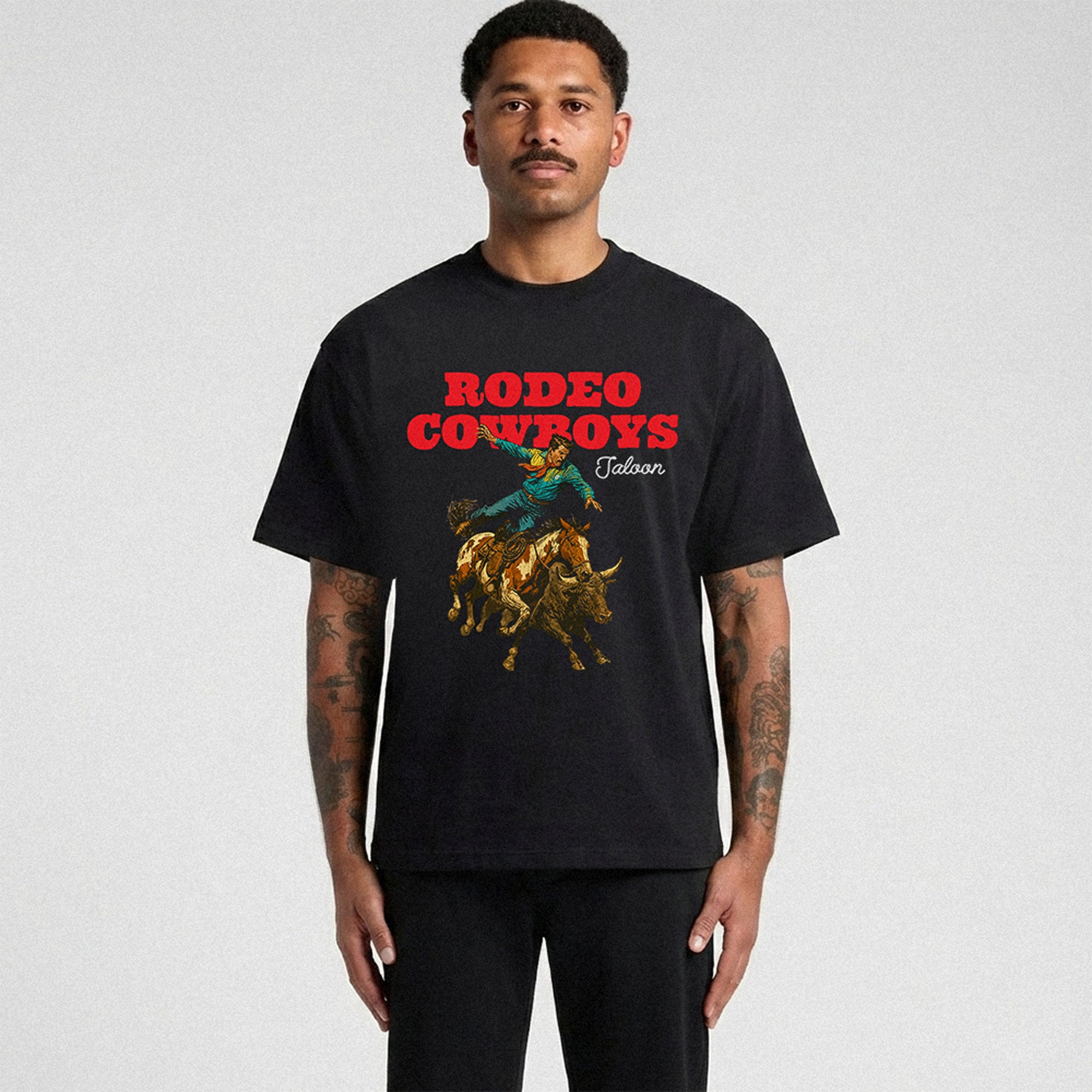 RODEO COWBOYS - HEAVY MINUS TEE (BLACK)