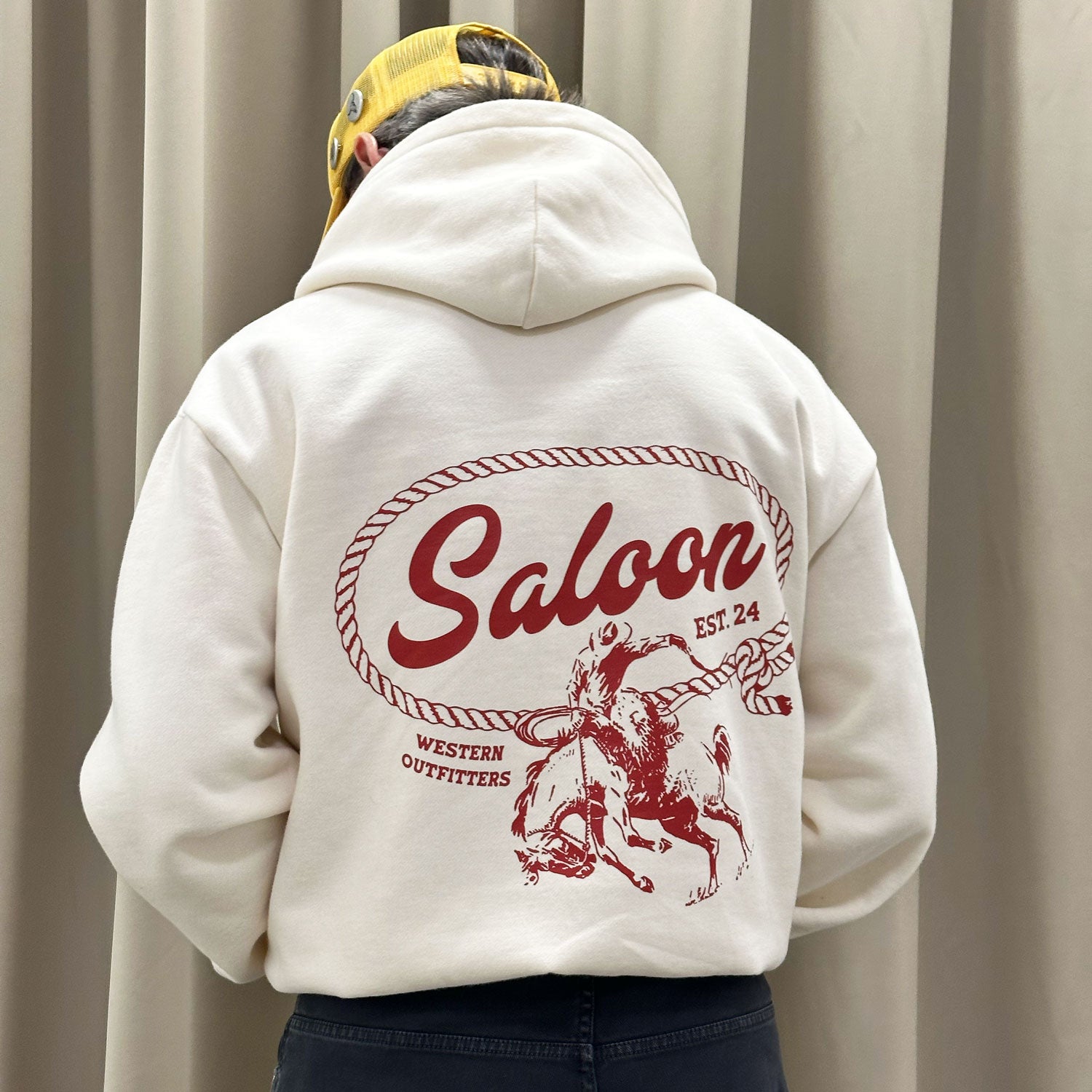 SALOON COWBOY EMBLEM - BOX HOOD