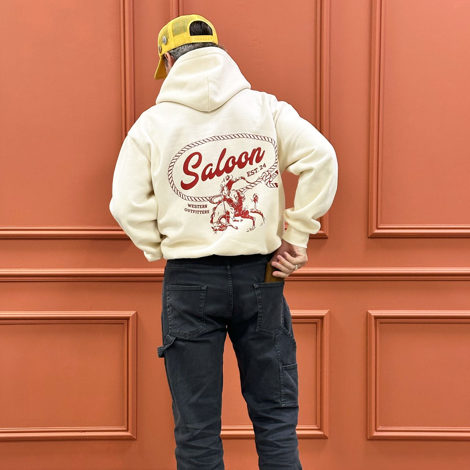 SALOON COWBOY EMBLEM - BOX HOOD