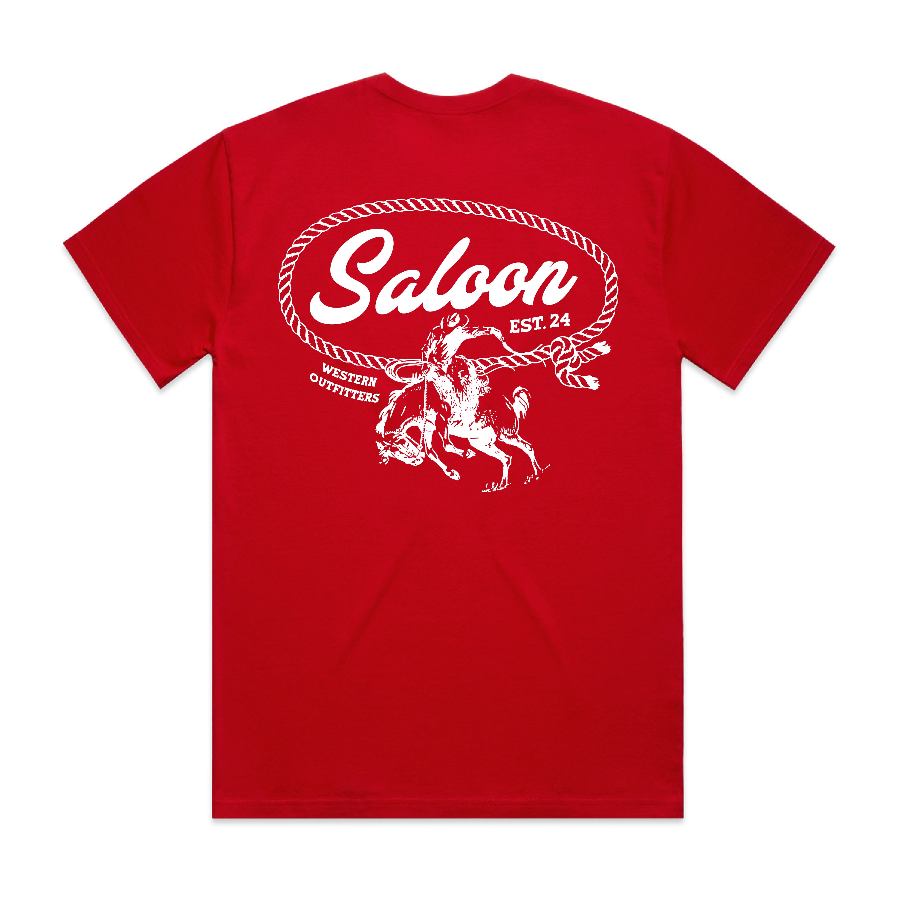 SALOON COWBOY EMBLEM - HEAVY TEE
