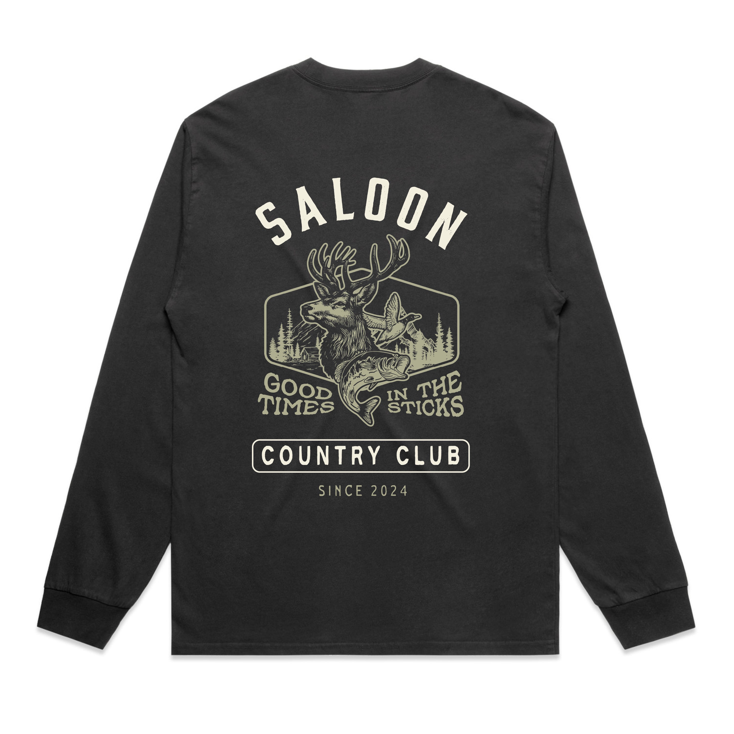 SALOON COUNTRY CLUB - FADED L/S TEE