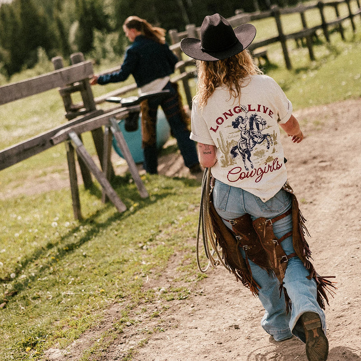 Long Live Cowgirls - Wo's Heavy Faded Tee [Archive Sale]