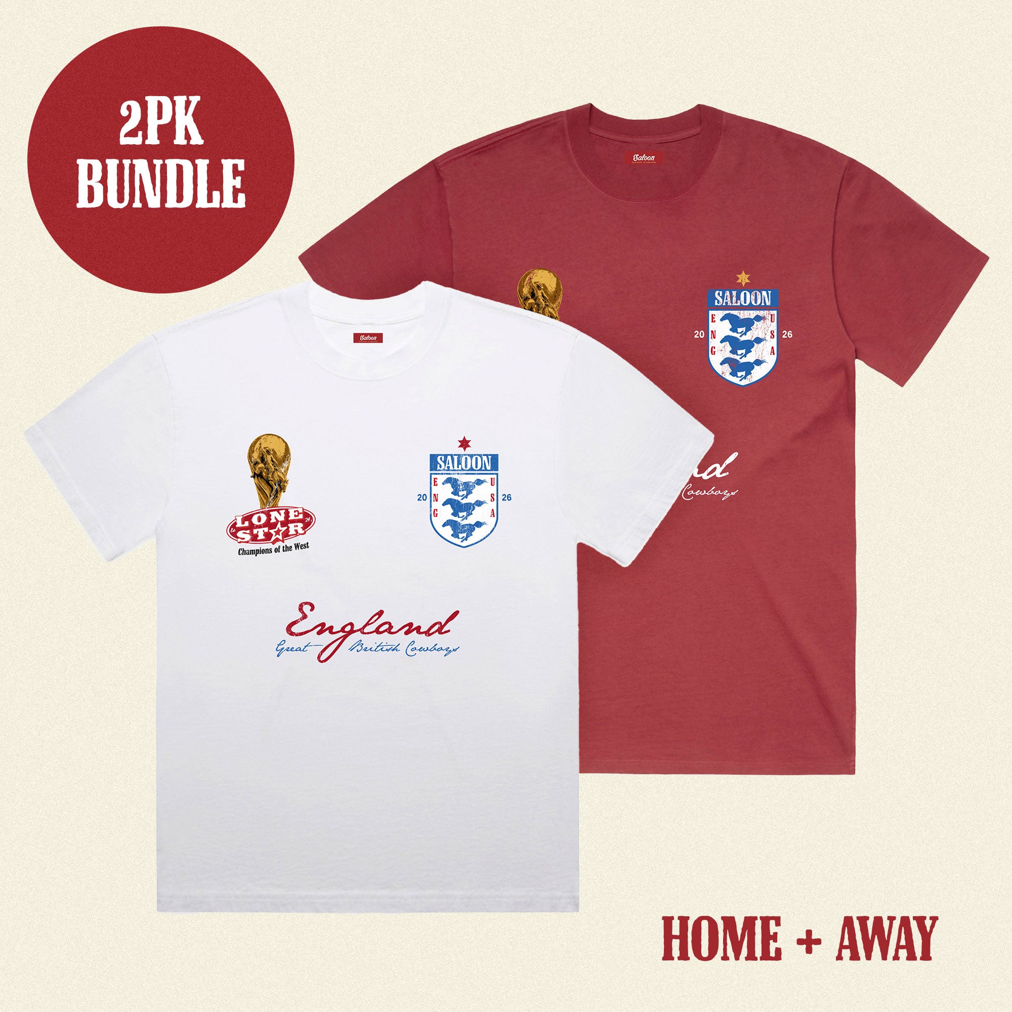 England Lonestar Home & Away - Heavy Tees [BUNDLE]